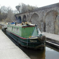 Chirk Aqueduct and Canal Boat